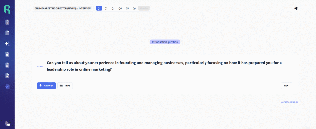 Rezi Review zum Interview Manager