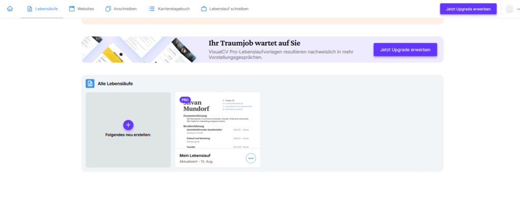 VisualCV Resume Builder