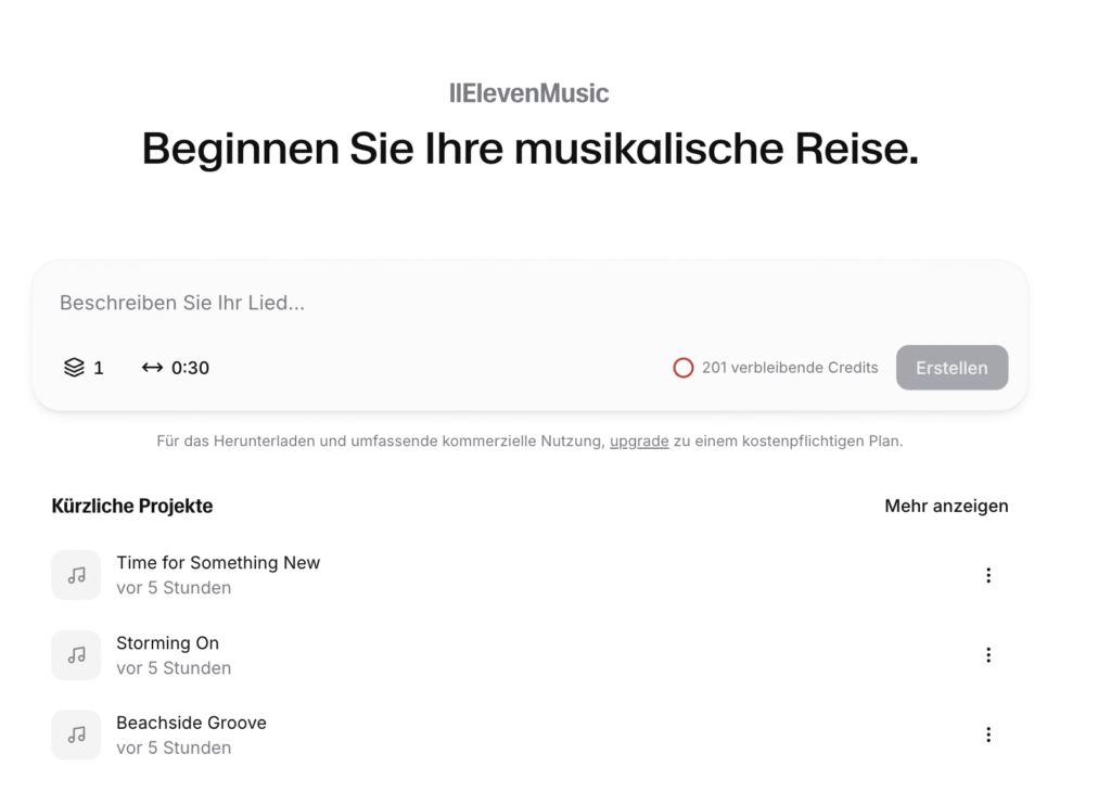 ElevenLabs Music Generator Prompt
